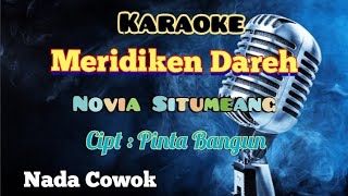 MERIDIKEN DAREH  NOVIA SITUMEANG  KARAOKE LAGU KARO  NADA COWOK [upl. by Longmire]