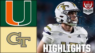 Georgia Tech Yellow Jackets vs Miami Hurricanes  Full Game Highlights [upl. by Brucie214]