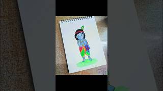 Easy Sri Krishna drawing 🌸🙏short art colure easy [upl. by Onileva]