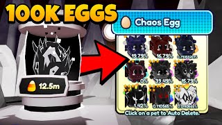 I Hatched 100K CHAOS EGGS And GOT THIS In Pet World [upl. by Sammy]