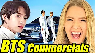 Americans React To BTS COMMERCIALS For The First Time [upl. by Eatnoed406]