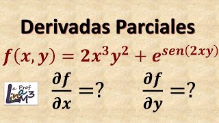 Derivadas parciales de funciones exponenciales trigonométricas  La Prof Lina M3 [upl. by Slemmer]