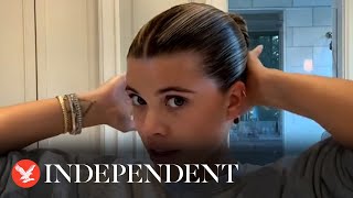 Sofia Richie finally shares tutorial on how to do her signature sleek bun [upl. by Esra]