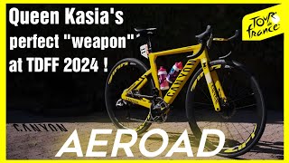 Katarzyna Niewiadomas Canyon aeroad  victory in the 2024 Tour de france Femmes [upl. by Neeruam]