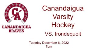 Canandaigua Varsity Hockey VS Irondequoit 12622 [upl. by Caldera]