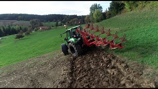 7 Schar Schälpflug in Hanglage 🇨🇭 OVLACMINI Einböck [upl. by Thibaud]