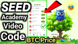 SEED Academy Video Code  News Affecting The BTC Price  SEED Video Code  SEED Verify Code [upl. by Nadirehs]