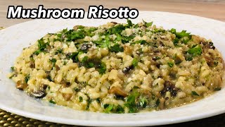 Creamy Mushroom Arborio Rice  Italian Risotto Recipe  Taste Assured [upl. by Terrab242]