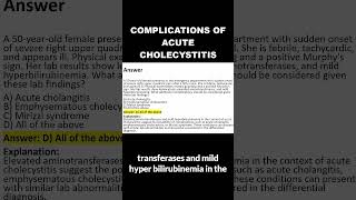 Complications of Acute Cholecystitis  MCCQE1 [upl. by Tezil]