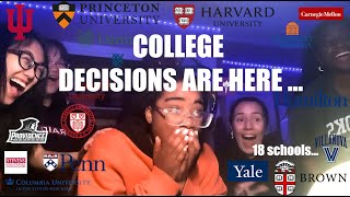 COLLEGE DECISION REACTIONS  19 SCHOOLS Ivies t10 Ending is AMAZING [upl. by Idissak]