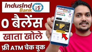 Indusind Bank Zero Balance Account Opening Online 2024  Indusind Bank Account Opening Online [upl. by Noryak]