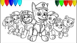 PAW PATROL  2 Coloring Pages  Colouring Pages for Kids with Colored Markers [upl. by Tressia564]