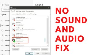 How To FIX No Sound and Audio Problems on Windows 10 [upl. by Hueston]