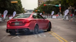 Infiniti Q50 Eau Rouge HD Sound GTR Motor poor driving [upl. by Enairb]