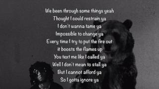 6LACK  Ex calling Lyrics [upl. by Lewes]