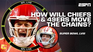 PREVIEWING Chiefs vs 49ers offensive game plans for Super Bowl LVIII  NFL Live [upl. by Ruggiero]