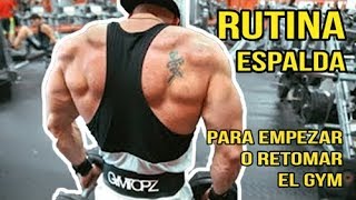 Rutina de espalda para empezar o retomar el gym  Gymtopz [upl. by Lachance]