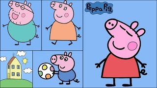 Peppa Pig Coloring Pages Part 1  Peppa Pig Coloring Book [upl. by Grider]