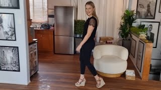 Catie Unboxes 6 Inch High Heel Wedge Espadrilles With Brown Straps And Gold Pyramid Studs [upl. by Wilek]