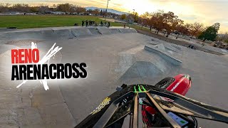 Reno Arenacross  Skatepark Jumps on the Stark Varg [upl. by Ynaitirb46]