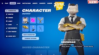 Fortnite Midas Meowscles Chapter 2 REMIX Skin EARLY Showcase [upl. by Eimar804]