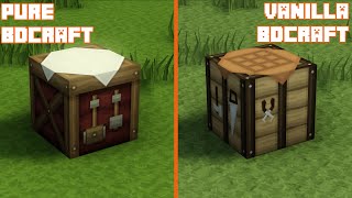 PureBDcraft vs VanillaBDcraft  Texture Comparison [upl. by Oslec987]