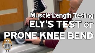 MLT Rectus femoris Elys Test or Prone Knee Bend [upl. by Krissie669]