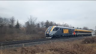 New Era for VIA RAIL VIA 677  Siemens Charger Sc42 2201 amp 2300 at Shawnmarr Park April 13 2022 [upl. by Drugge404]