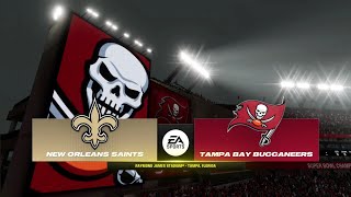 Saints vs Buccaneers Week 18 Simulation Madden 25 Rosters [upl. by Airdnalahs886]