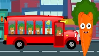 Carrot Wheels On The Bus  Nursery Rhymes And Kids Songs [upl. by Schonfield491]