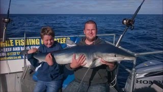 Shark Fishing aboard Pisces West Wales Pembrokeshire Fishing Charter [upl. by Sosthina141]