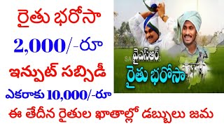 Ysr input subsidy 2023 release daterythu bharosa 2023 release dateluckylakshmikanth [upl. by Neeluqcaj75]