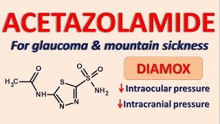 Acetazolamide  How it acts in glaucoma and mountain sickness [upl. by Enyedy610]