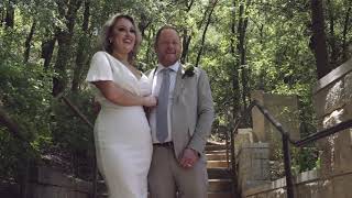 Stephanie amp Brians Wedding at the Waterfall at Umlauf Sculpture Garden performed by Rev Tim Ball [upl. by Packton]