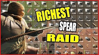 BEST WOODEN SPEAR RAID EVER  Foundation Raiding  Juicy Decayed Base Loot  Rust Eco Raids PvP [upl. by Eugenio]