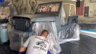 Jeep Wrangler TJ  Spraying Tintable Blue Raptor Liner Gunmetal Pearl Ep13 [upl. by Harshman]