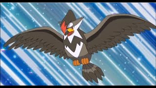 All Ashs Staraptor Staravia  Starly moves  attacks  Close Combat  Brave Bird etc  Poké Azu [upl. by Davidson]