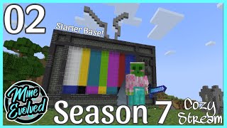 COZY MineEvolved S7 Stream 02 NEW SEASON Starter base Im on TV [upl. by Jeremias]