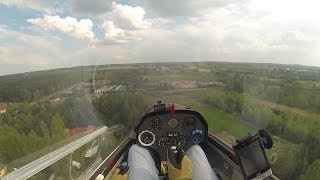 Glider Final Glide Through Rain Shower [upl. by Haroppiz]