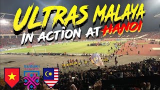 ULTRAS MALAYA IN ACTION AT HANOI  VIETNAM VS MALAYSIA 10 FINAL AFF SUZUKI CUP 15122018 [upl. by Leirbaj]