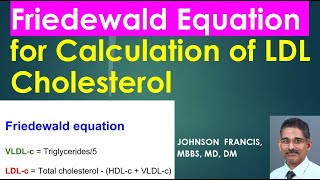 Friedewald Equation for Calculation of LDL Cholesterol [upl. by Mozes61]