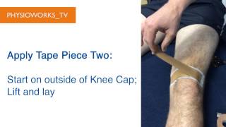 Physioworks How to correctly tape the KneeCap Patella [upl. by Zacharia]