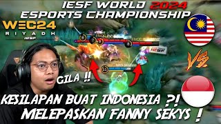 MALAYSIA VS INDONESIA SEMIFINALS MATCH 1 IESF WEC 2024 [upl. by Anuhsal]