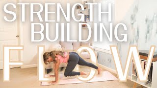 10Minute Strength Yoga for All Levels Energizing Quick Vinyasa Flow  Yoga at Home  ease into flo [upl. by Lennaj]