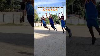 Standing broad jump practice workout 🔥🔥🔥 army running athlete champion viralvideo trending [upl. by Acirre]