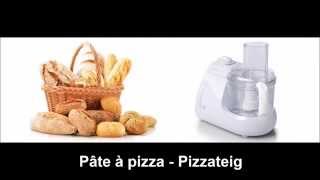 Pâte à pizza en 1 minute avec Oskar  Pizzateig in 1 minute mit Oskar [upl. by Ailedua172]