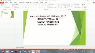 AUTODESK POWERMILL 2017 BASIC TUTORIAL 16 ABOUT RASTER AND RADIAL FINISHING [upl. by Bron]