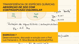 Exercício 7  Absorção de SO2 em coluna pressurizada [upl. by Hobie]