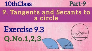 10thClassTangents and Secants to a circle Exercise 93QNo123 [upl. by Jandy149]