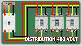 3 Phase 480 Volt MCCB Distribution Panel Wiring Diagram [upl. by Romonda]